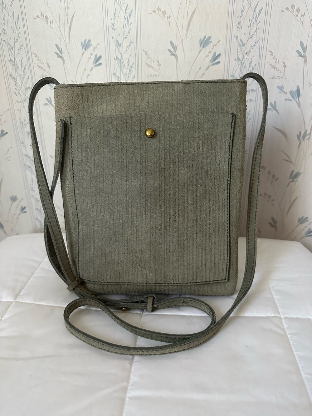 Madewell Olive Green Suede Crossbody